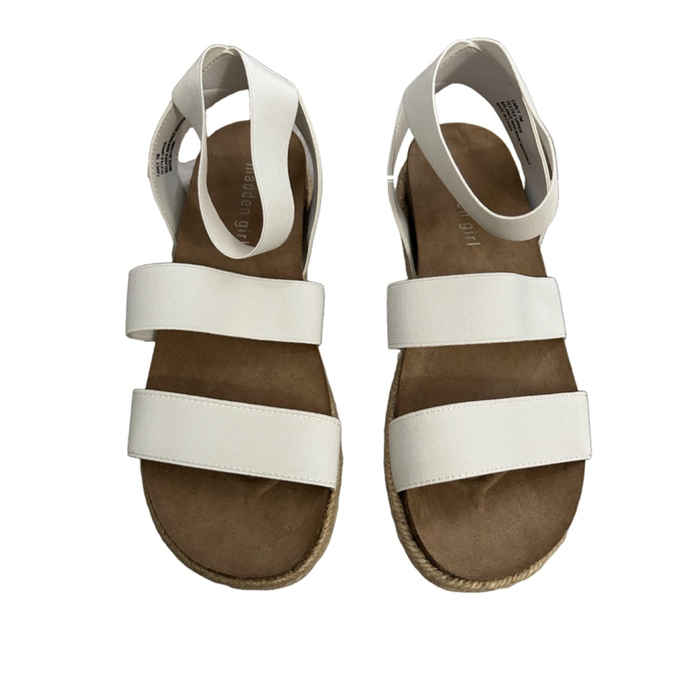 NIB Women's Madden Girl White Sandals Size 7